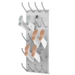 Apavu žāvētājs ar metāla rāmi, baltiem žāvētājiem un apsildāmiem rokturiem, paredzēts 4-21 apavu pāriem.