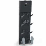 Apavu un cimdu žāvētājs TANTUM, melnā krāsā, ar vietām 4-12 pāriem, vertikāls dizains un siltā gaisa plūsma.