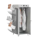Apģērbu žāvēšanas skapis OSMA KTS 2000 Ideal, pelēks, ar durvīm un iekārtām apģērbu žāvēšanai un pakarināšanai.