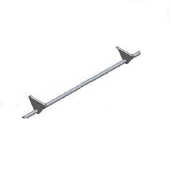 Nimo FT 120 stienis pleciņiem, metāla konstrukcija, taisna forma, ar divām sānu atbalsta daļām. Sudraba krāsa.