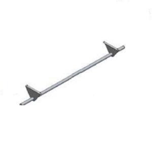 Nimo FT 120 stienis pleciņiem, metāla konstrukcija, taisna forma, ar divām sānu atbalsta daļām. Sudraba krāsa.